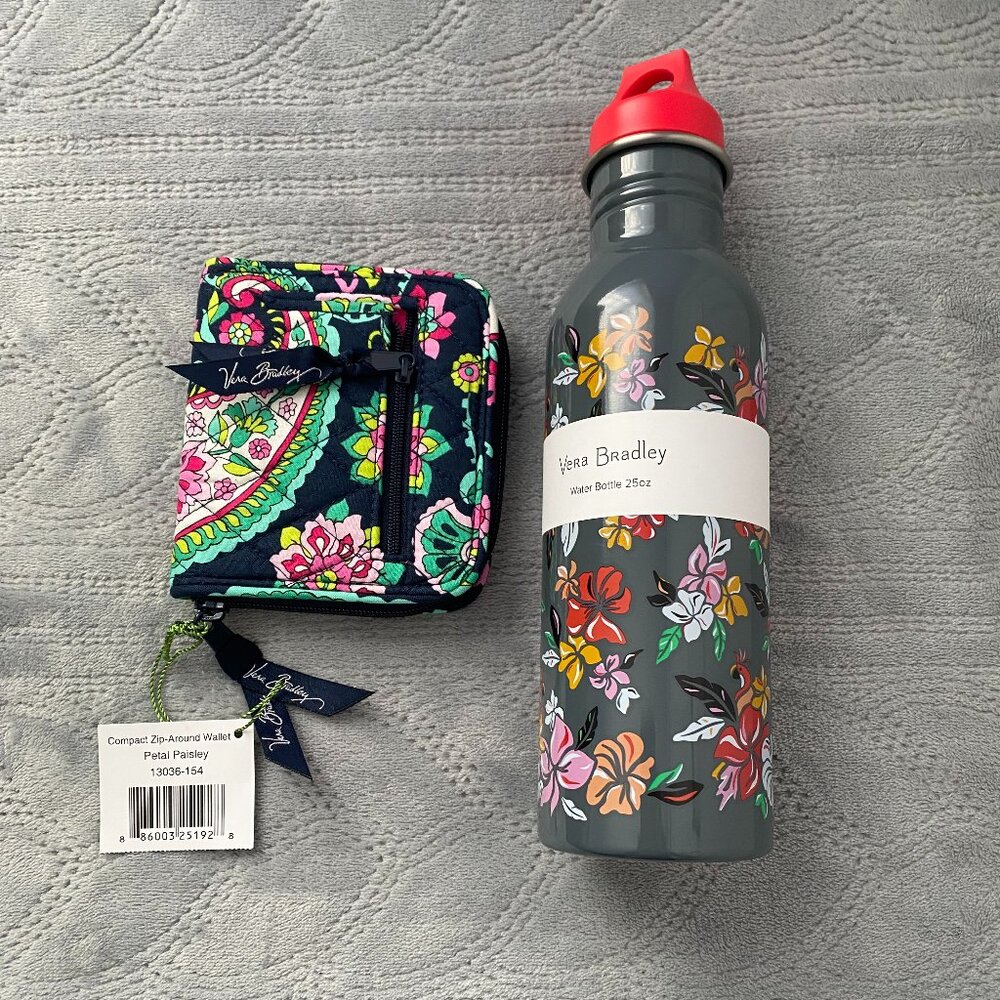 Vera Bradley wallet and water bottle NWT